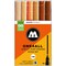 Molotow ONE4ALL Acrylic Paint Marker Character 6-Color Set, 2mm, Assorted Colors, 1 Set Each